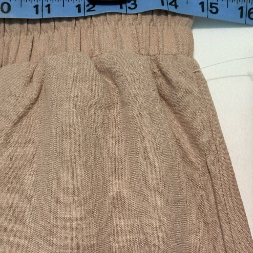 Adrianna Papell Women's Tan Shorts with Lace Trim - Picture 6 of 8